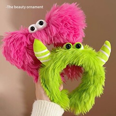 漫画のぬいぐるみのカチューシャの女性のかわいい醜い人形の高い頭のトップのヘアピンの顔のカチューシャの専用の髪の束の卸売り