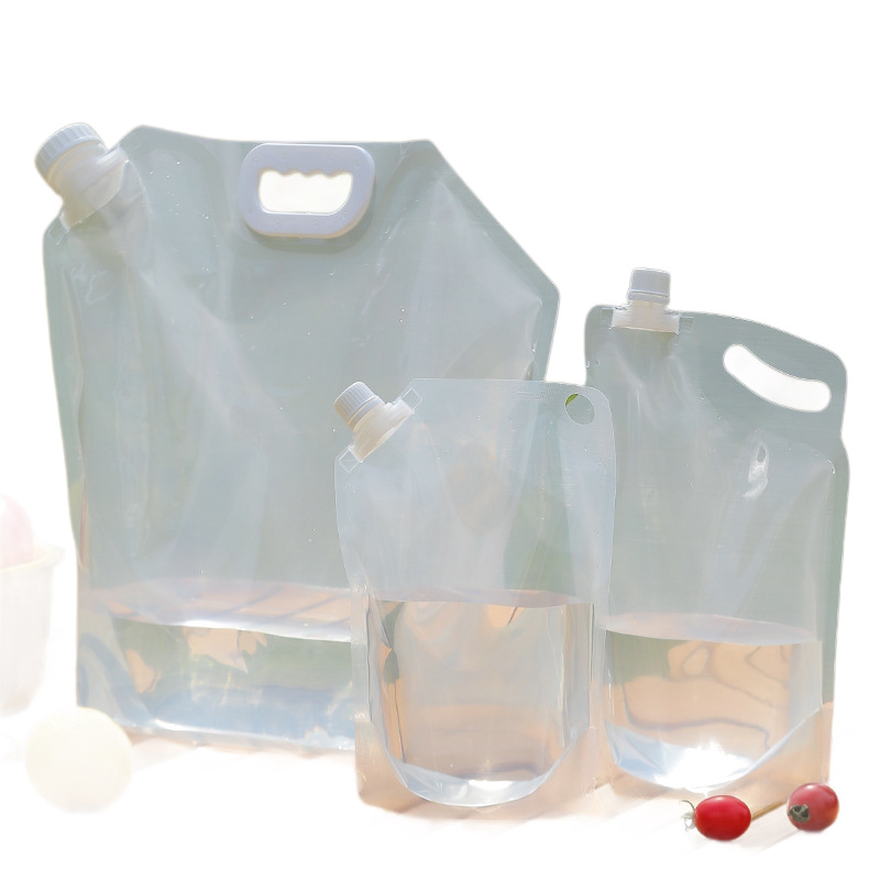 Bagas de agua plegables portátiles al aire libre de gran capacidad de viaje de campamento engrosado sellado bolsa de agua de grado alimenticio boquilla bolsa de almacenamiento de agua