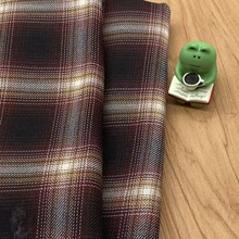 全涤格子梭织斜纹格子布衬衫裙子配饰服装面料源头厂家布料