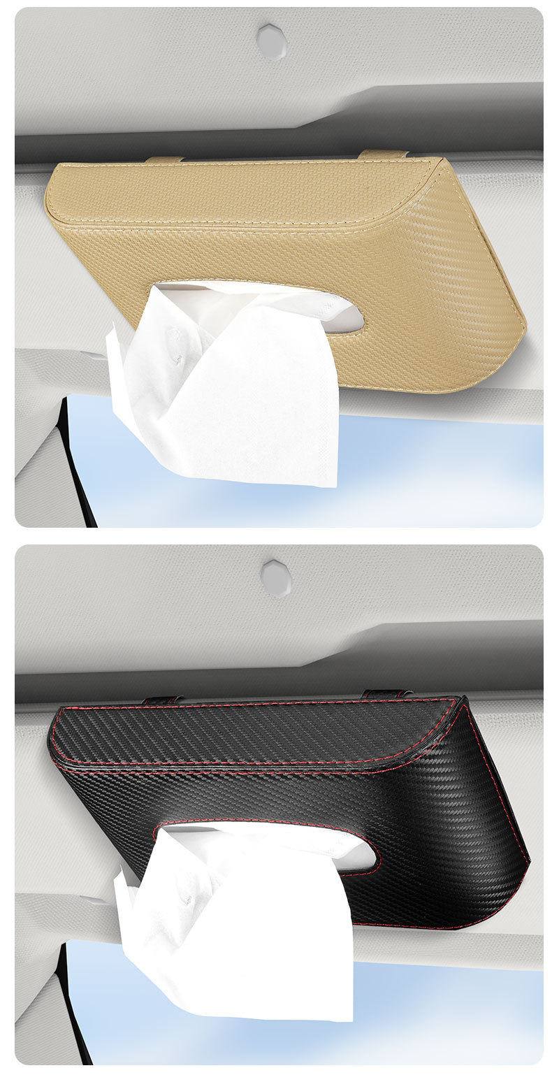 Simple Car Accessories Desktop and Hanging Car Tissue Box Car Tissue Holder Sunroof Drawer Creative and Convenient