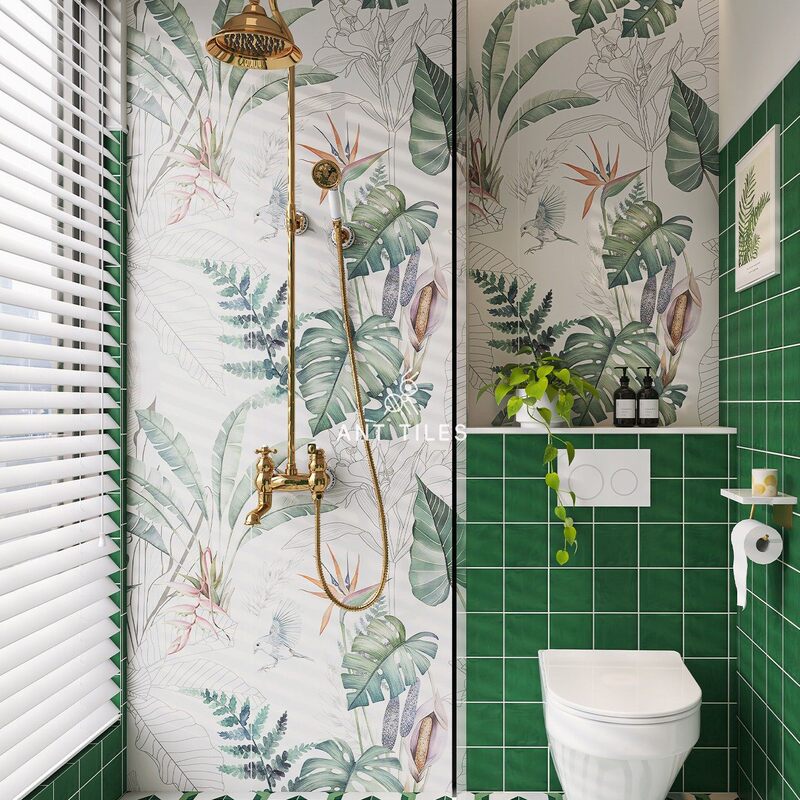 Simple Modern Bathroom Tiles, Kitchen Wall Tiles, Light Luxury American-Style Bathroom Mosaic Tiles, Balcony Floor Tiles