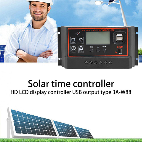 Solar Panel Controller 12V 24V Automatic Adaptation Controller 10A 60A USB Photovoltaic Panel Controller