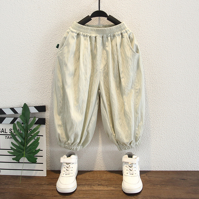 Boys' Pants Summer 2025 New Children's Summer Thin Anti-Mosquito Pants Baby Summer Cropped Pants Toddler Lantern Pants