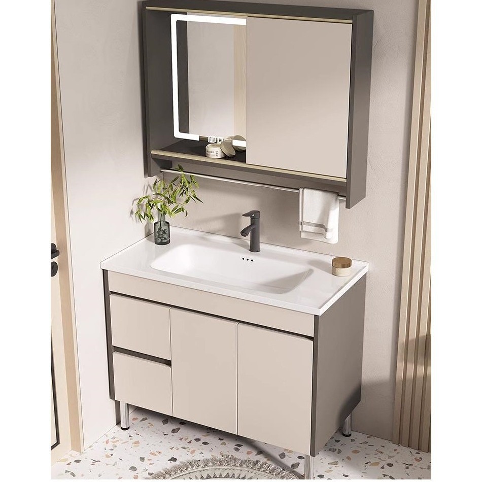 Hogar piso lavado Mesa fregadero con lavabo madera maciza armario integrado lavabo gabinete balcón piscina lavandería piscina