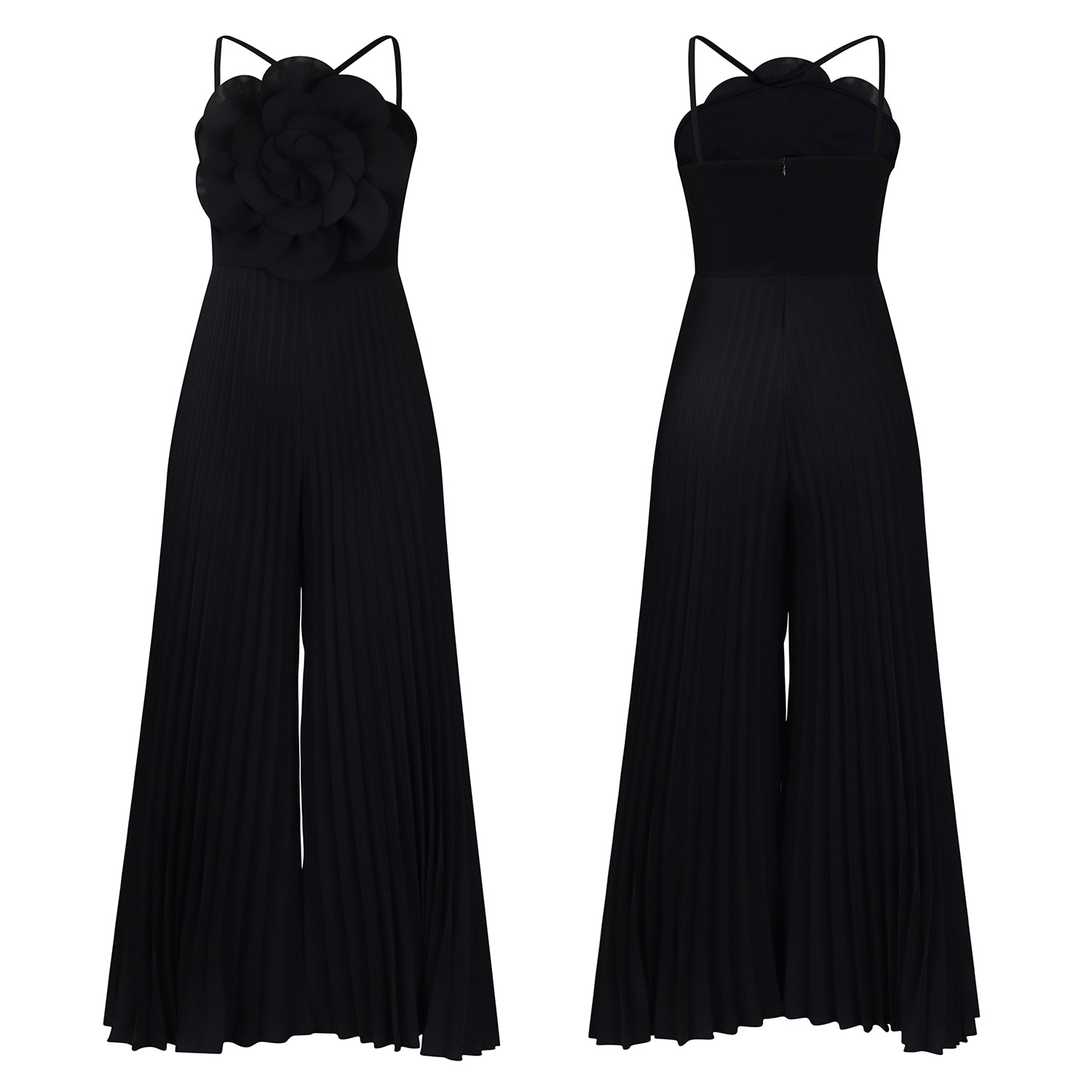 473g Weight Sleeveless Sleeve Length Full Length Pants Length Polyester Fabric Type Mid Waist Waist Line Jumpsuits Pants Type Inelastic Elasticity Bodysuits Tops Type Holiday Occasion Comfort Function Regular Fit Fit Type Solid Color Pattern Summer Season Women's Gender Vacation, Simple Style Style Women's Holiday Bodysuits Vacation Simple Style Solid Color Full Length Jumpsuits 15