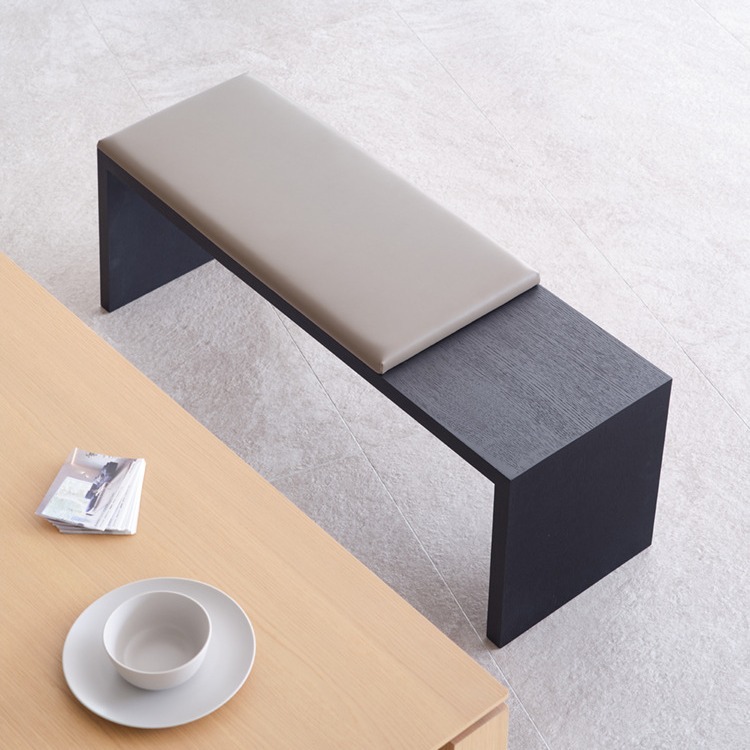 Coconordic/Moom Natural Modern Minimalist Dining Table and Stool, Bedroom Bed End Bench, Living Room Nordic Japanese Bench