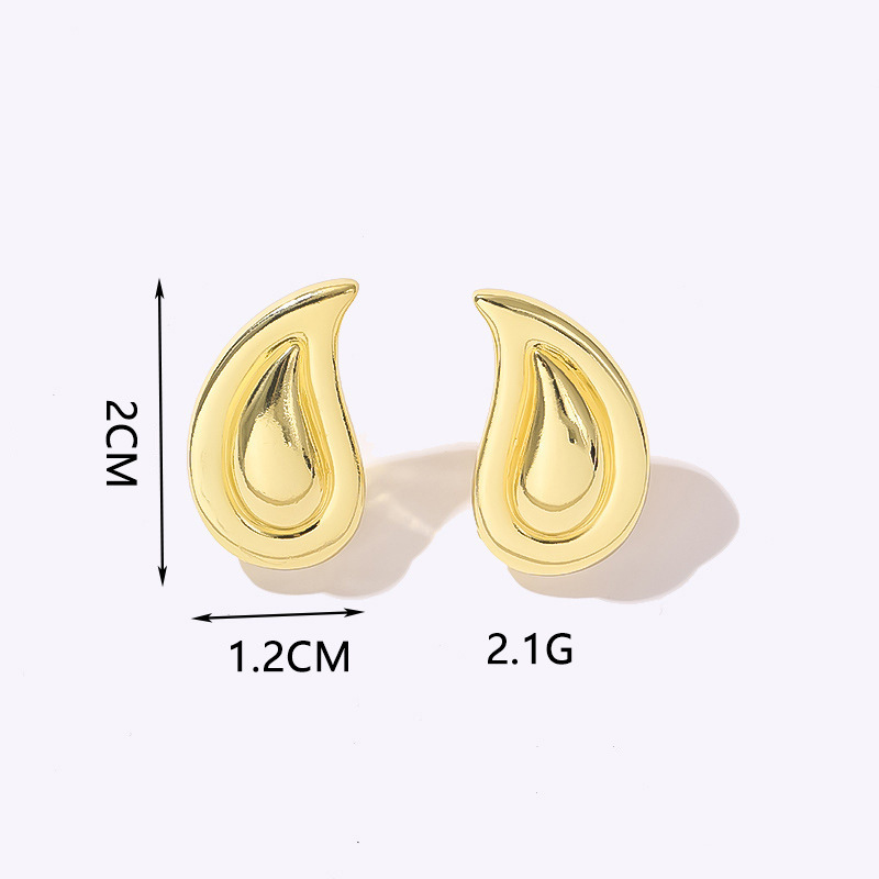 Drop-shaped, golden
