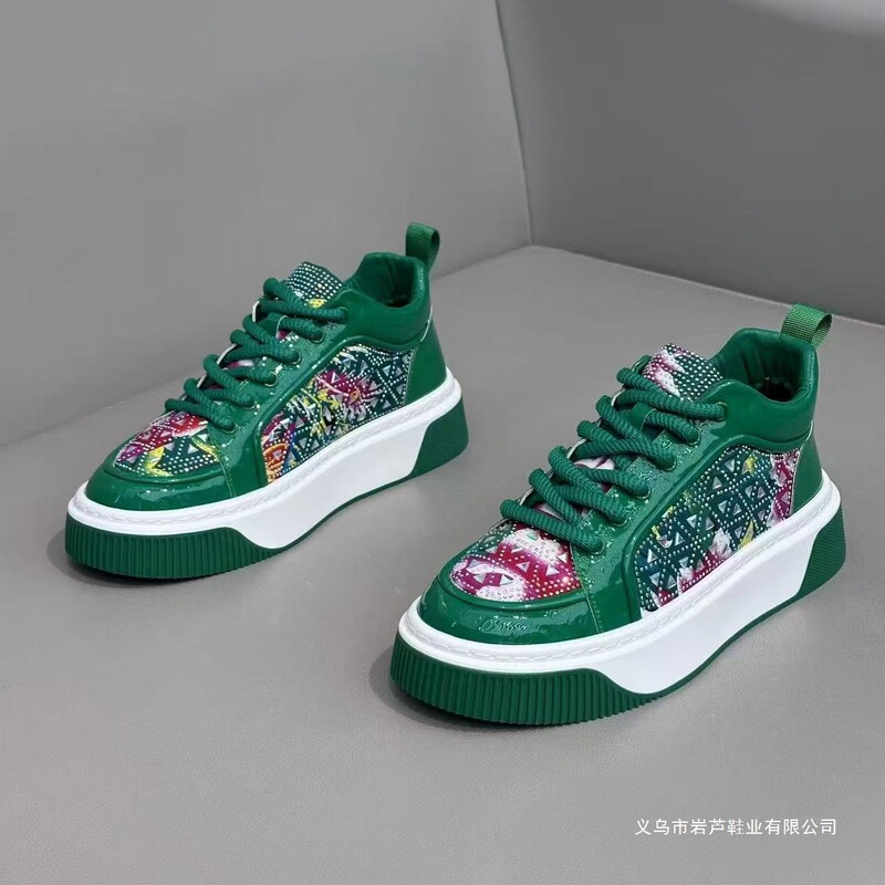 198929-3 Autumn Northeast Large Flower High Temperature Hot Drill Casual Men's Shoes Large Flower Position Random ~ Please Be Careful When Purchasing