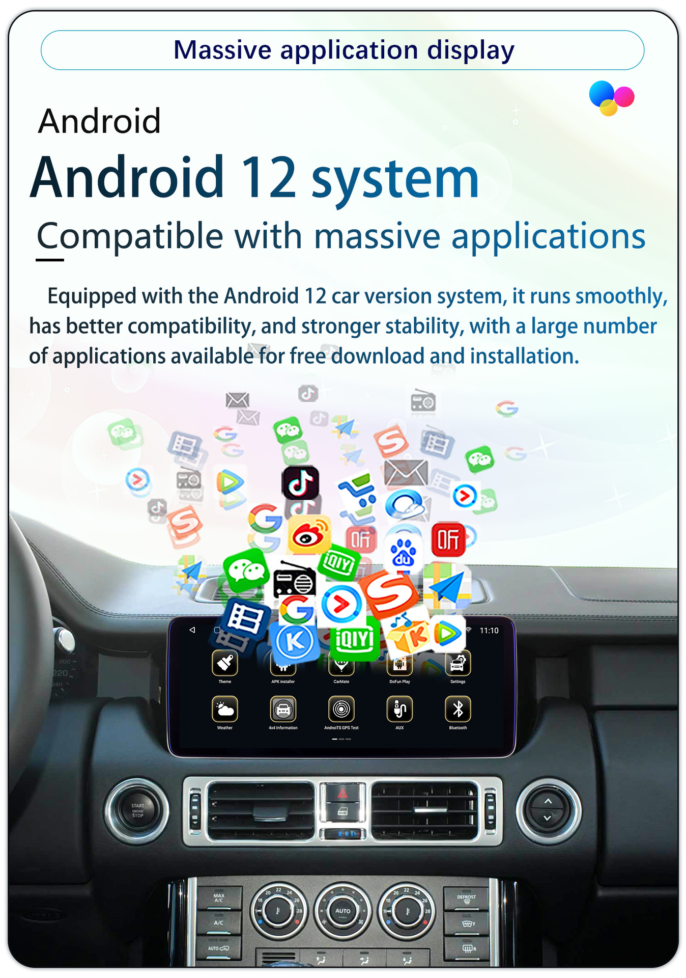 Suitable for 02-12 Models 12.313inch Range Rover Sport V8/L322 Central Control Android 4g Large-Screen Navigation System