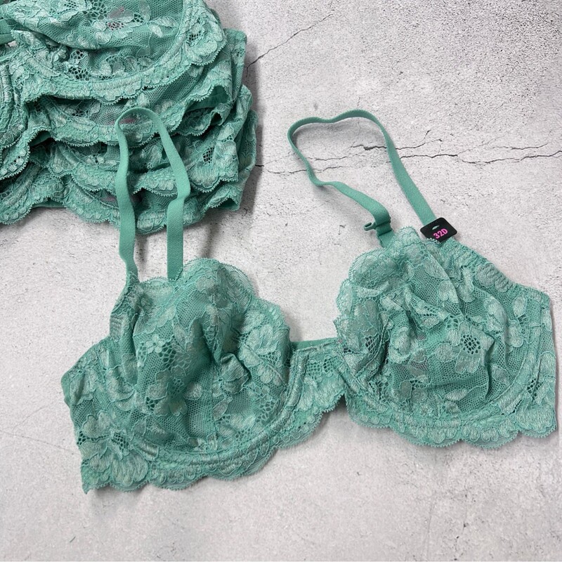 la Foreign Trade single lace thin big chest small steel bra