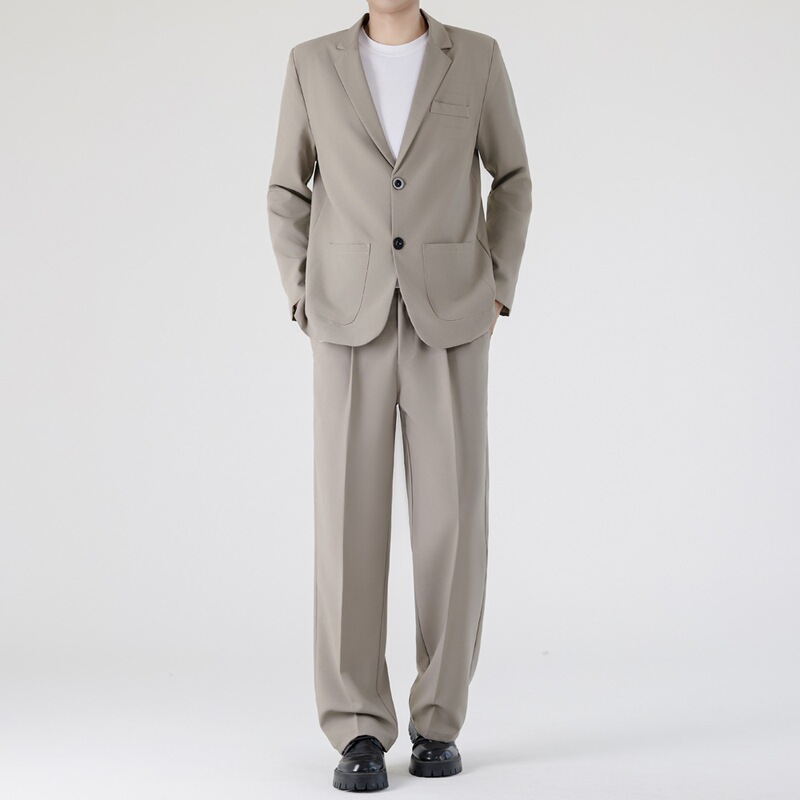 Special offer in stock: Italian-made, first-line L brand, all-season cotton men's casual suit