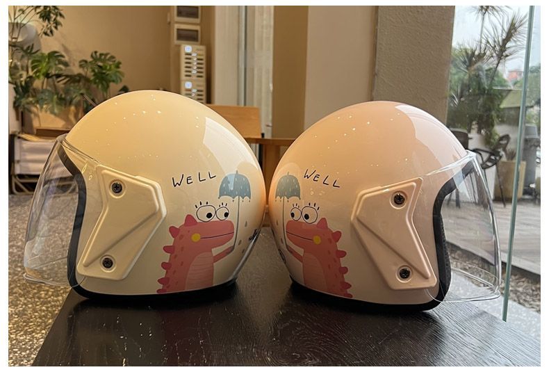 Winter 3C Certified Electric Motorcycle Helmet Cute Scooter Safety Warm