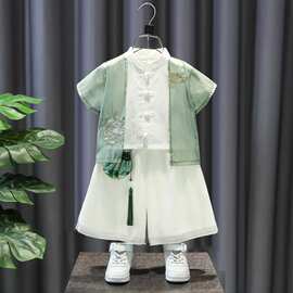 汉服男童男孩中国风2026新款儿童宝宝古风帅气国学服套装潮
