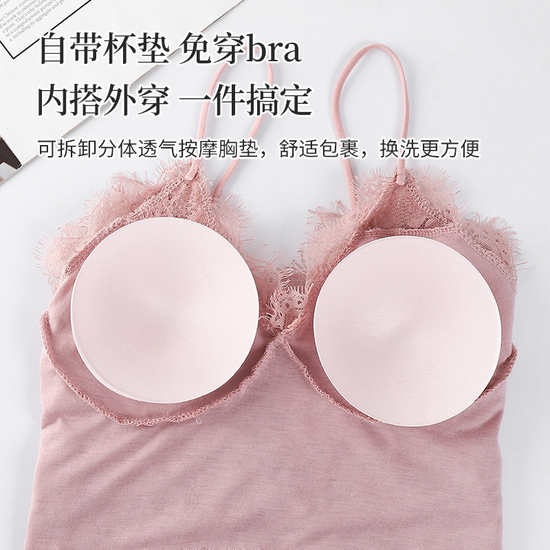 Francés estereoscópico rosa encaje dulce pequeño chaleco de cinturón pura sexy con cojín de pecho envuelto en el pecho chaqueta