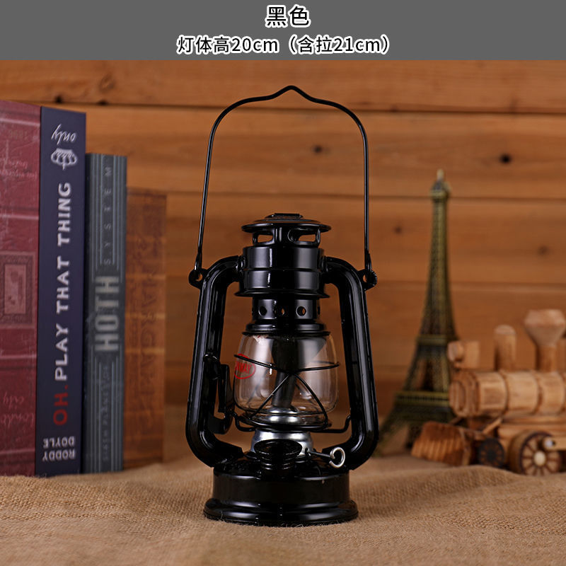 lámpara de aceite retro lámpara de caballo lámpara de queroseno portátil lámpara de camping lámpara de camping lámpara de camping lámpara de decoración de lámpara de campamento accesorios de fotografía