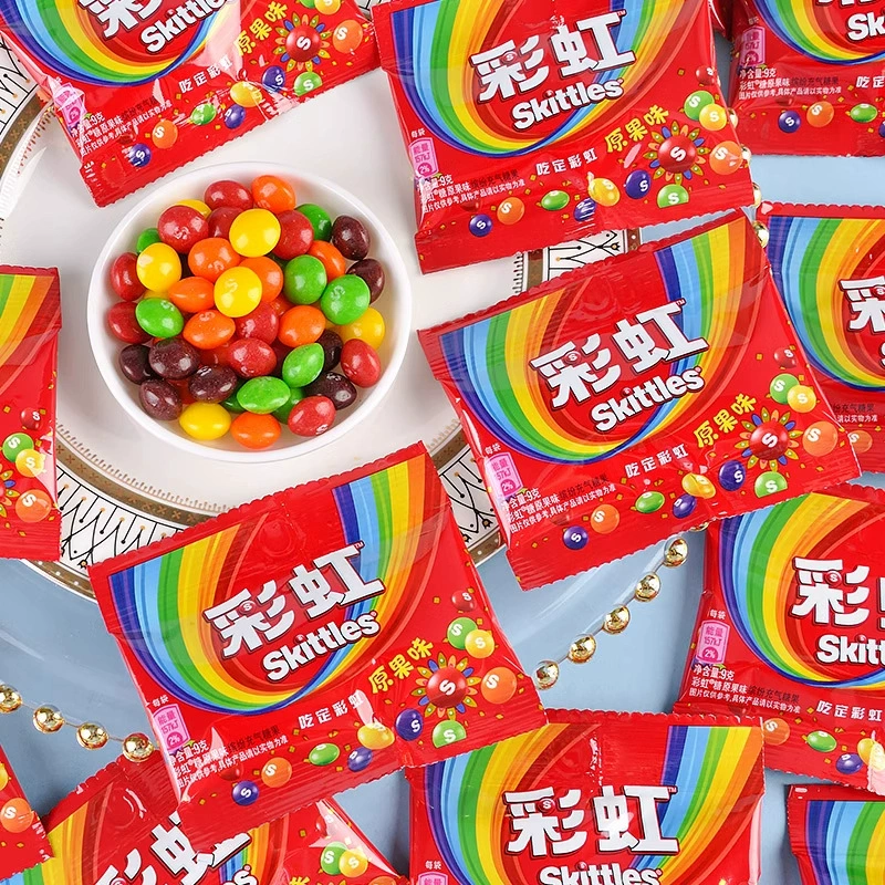 Конфеты Rainbow Wrigley Цветные конфеты 9x50 маленькая упаковка хрустящее сэндви гугми свадебные конфеты рождественские конфеты маленькие закуски