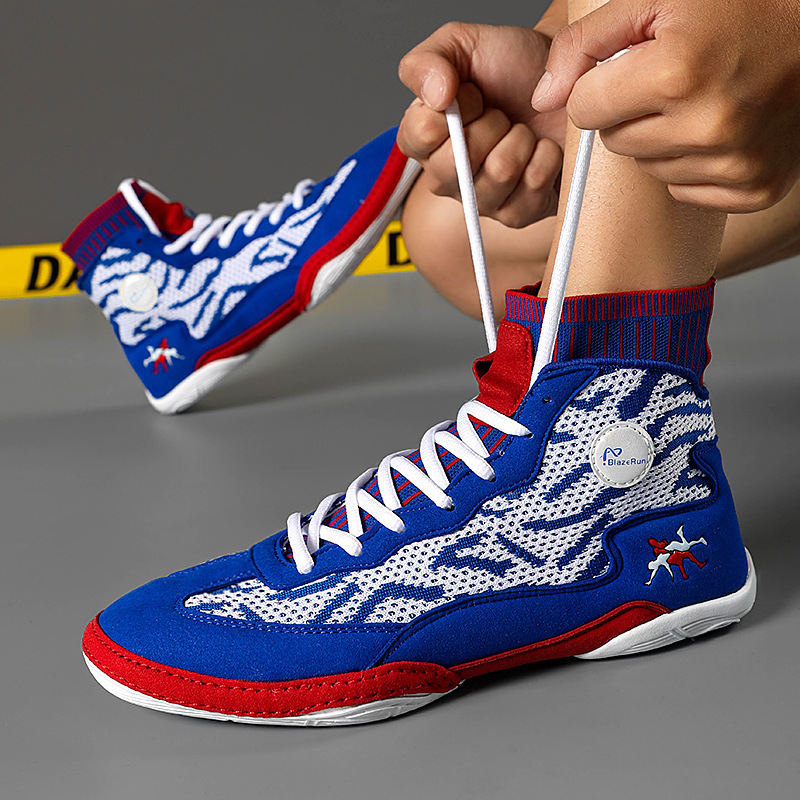Zapatos de lucha profesional, zapatos de boxeo transfronterizos clásicos, zapatos Sanda, zapatos de lucha, zapatos de lucha, zapatos de entrenamiento de boxeo para hombres y mujeres