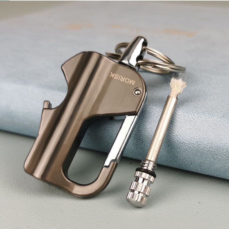 多功能万次火柴启瓶器钥匙扣创意户外个性防水防风煤油打火机