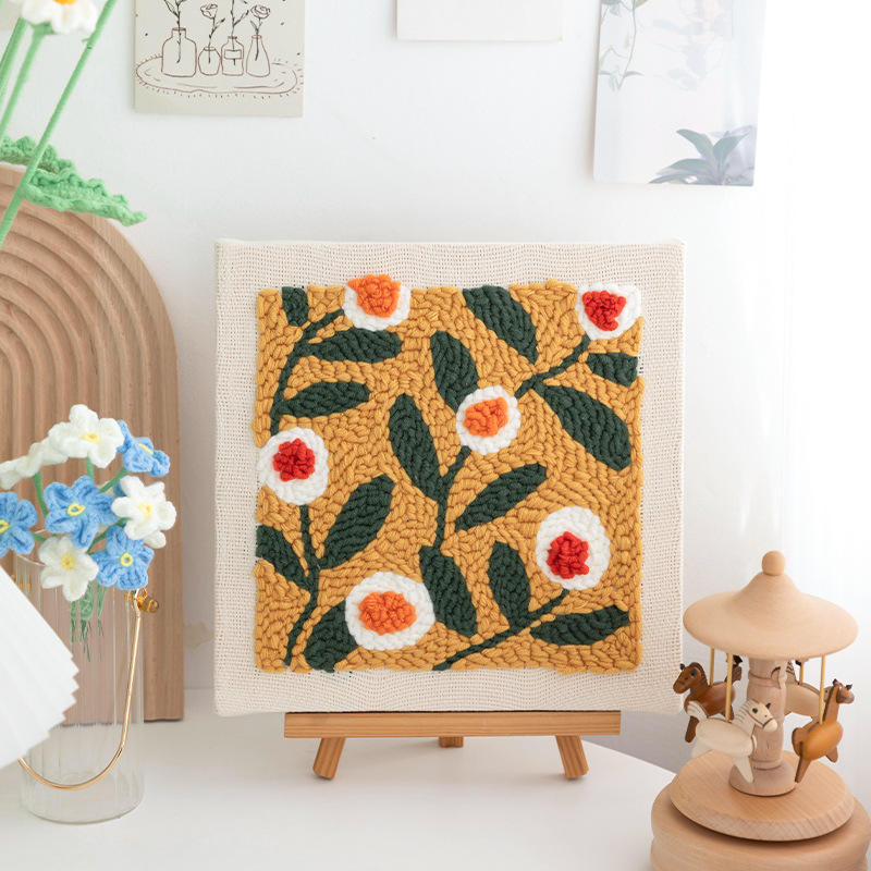 Handmade DIY Russian wool poke embroidery material kit
