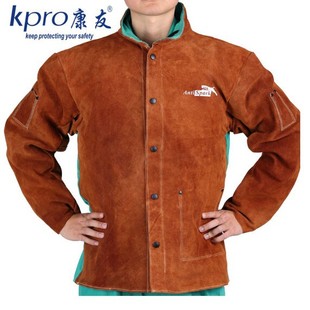 Kangyou (KPRO) welding clothing welding cowhide protective clothing front leather back cloth welding clothing men