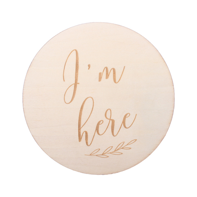 Patrón de madera infantil hito tarjeta artesanal mordedor recién nacido tiro apoyos accesorios recuerdo