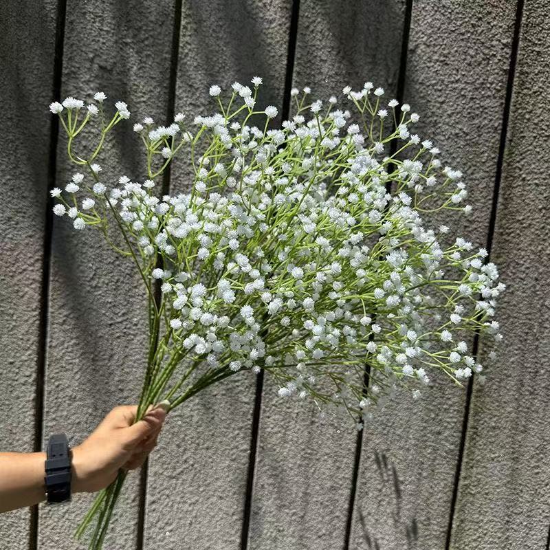 Flores Artificiales de Gypsophila con 108 Cabezas, Flores Artificiales Suaves al Tacto, Flores Artificiales para Decoración de Bodas, Flores Artificiales de Gypsophila para Uso Transfronterizo.