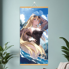 漫画コミック甘くてかわいい女の子ポスター工場ドロップシッピング無垢材スクロール吊り絵画越境電子商取引 Xiyin