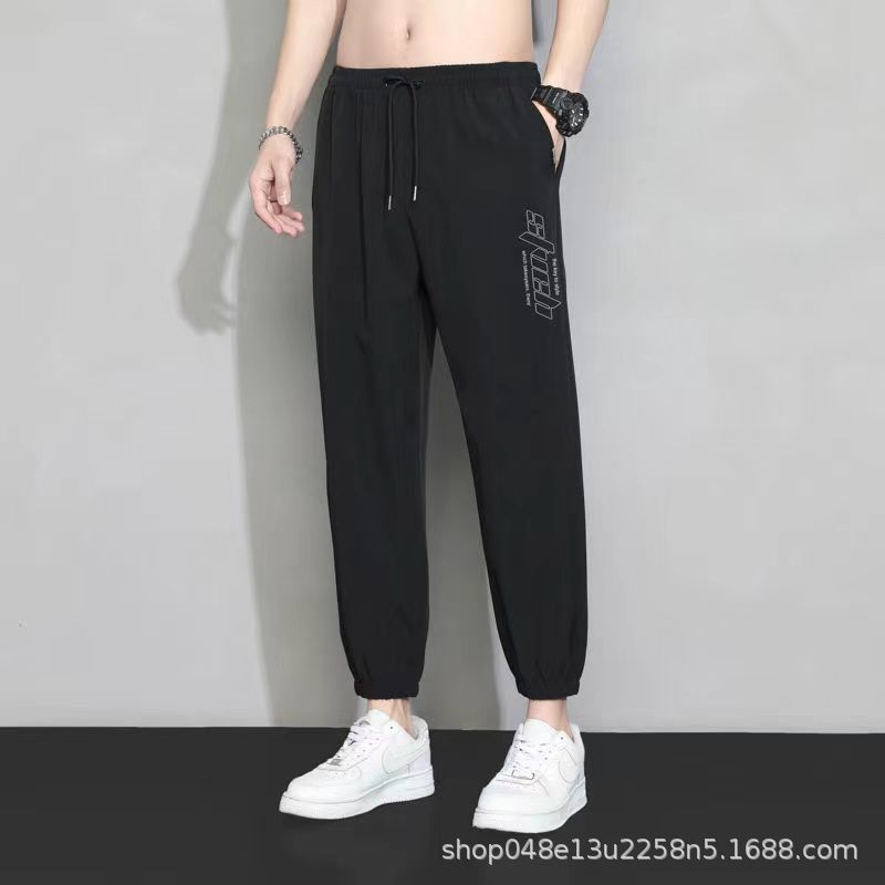 Silk summer thin quick dry trousers, oversize