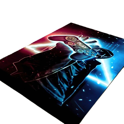 Amazon cross-border 3D game console carpet video game handle e-sports room decoration floor mat cool living room carpet