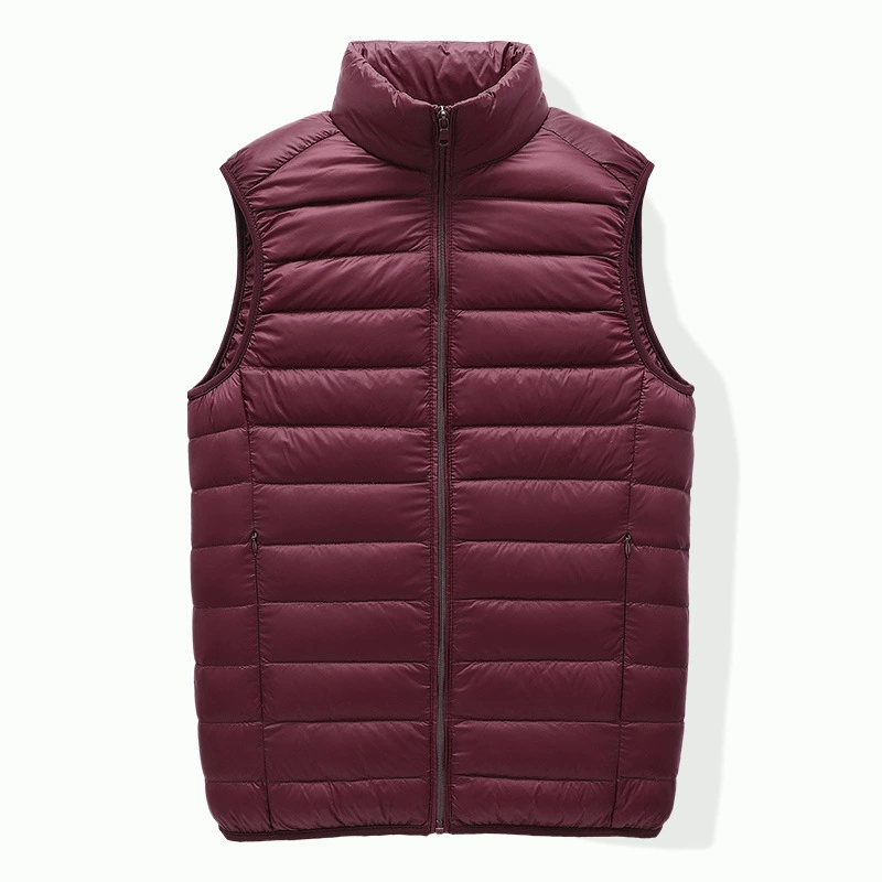 Light and thin keep warm vest with down, jacket