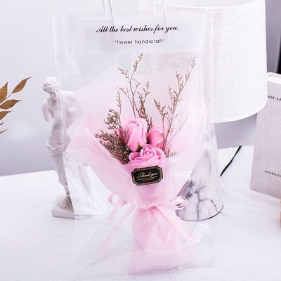 七夕教師節創意手提玫瑰香皂花束送老師送閨蜜生日禮物跨境小禮品