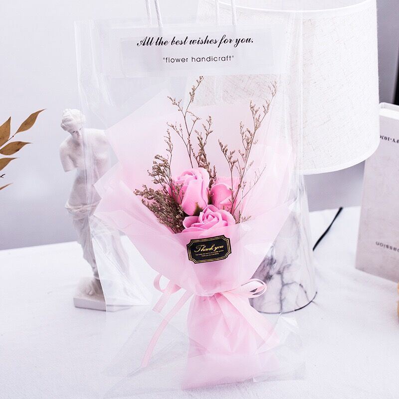 七夕教師節創意手提玫瑰香皂花束送老師送閨蜜生日禮物跨境小禮品