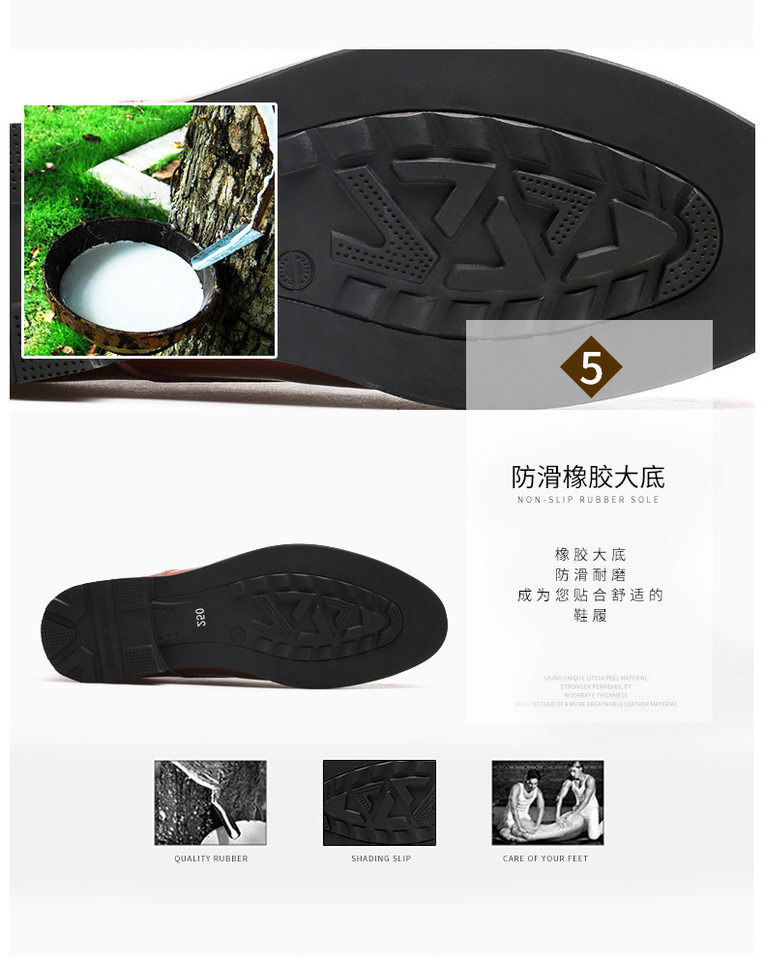 Giày da nam cổ điển buộc dây mũi tròn, giày công sở lịch sự — 36578 màu đen chi tiết 9