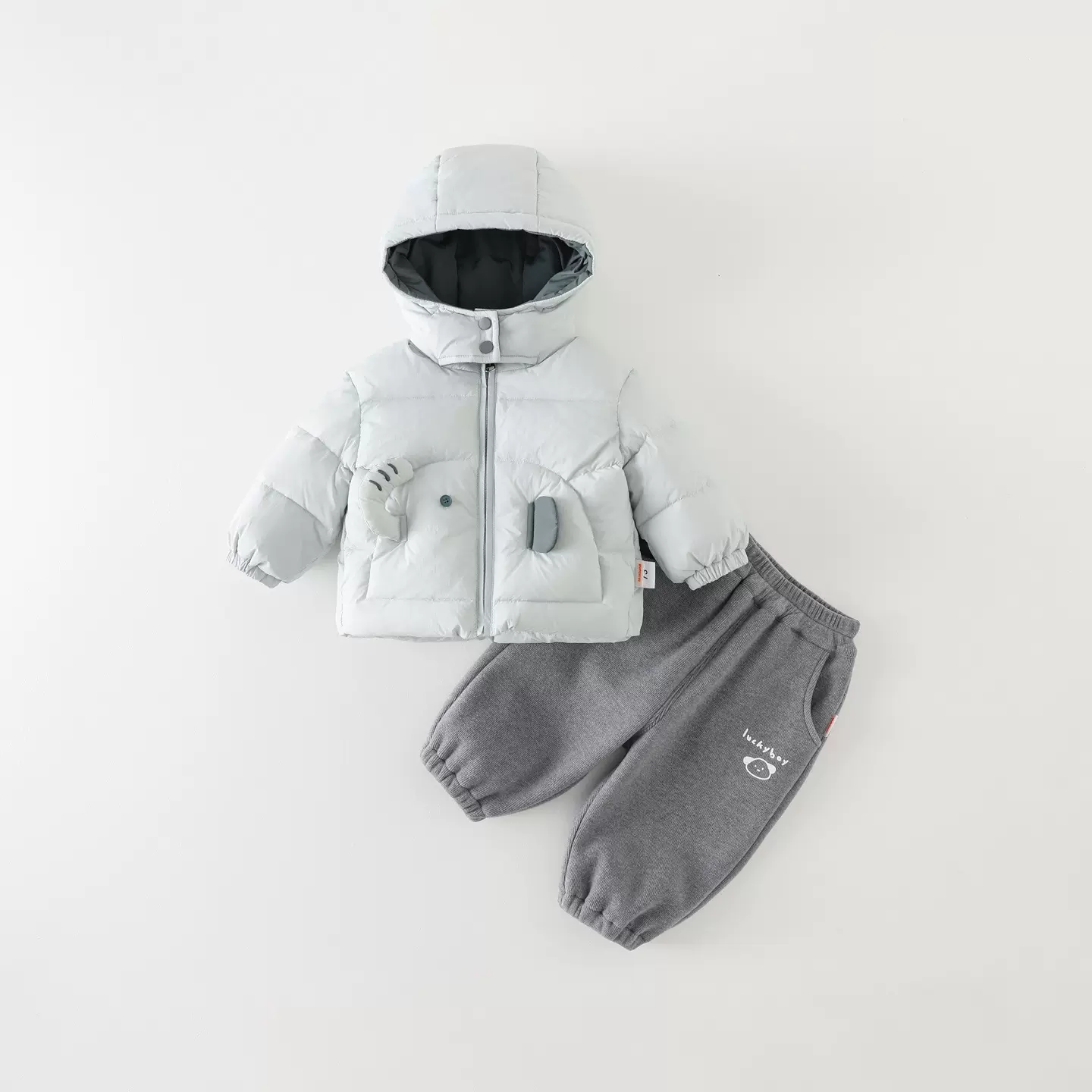 男小童棉服冬季冬装加厚a类保暖外套婴儿宝宝休闲套装洋气两件套