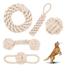 狗狗结绳玩具耐咬磨牙解闷神器幼犬中大型犬棉麻咬绳狗狗玩具解压