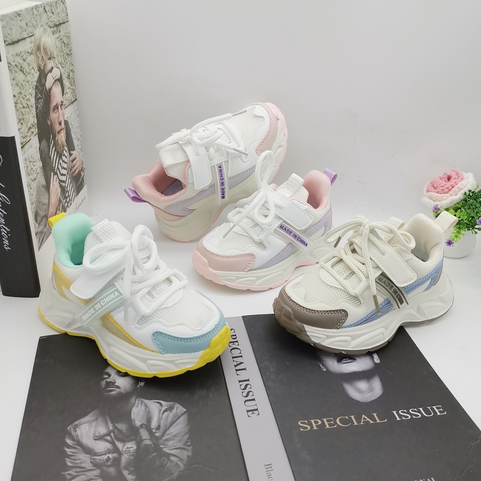 Batuk zapato deportivo infantil 2024 primavera transpirable zapatos para niños zapatos para bebés suaves zapatos para niñas para niños pequeños EVA ligero