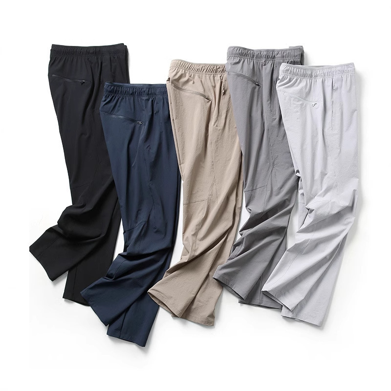 3D Three-Dimensional Tailoring! High-Quality Export Surplus Men's Spring/Summer Elastic Waist Quick-Dry Sports Straight-Leg Pants for Men