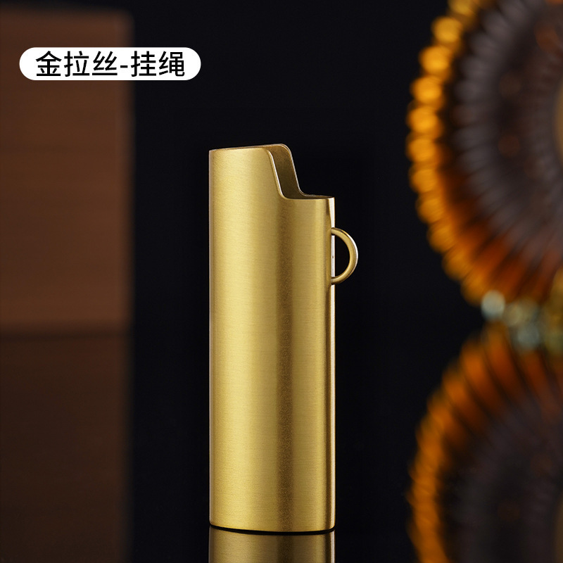 Yf906 Brushed Series Metal Lighter Case Bic Shell J6 Case Gas Lighter Wholesale