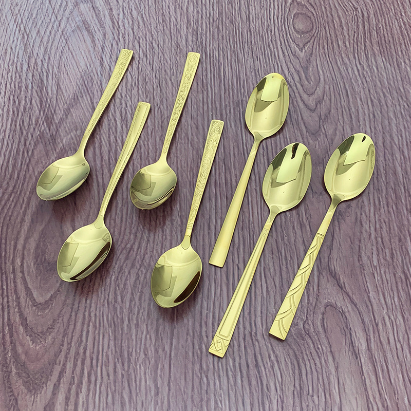 한국식 얼음무늬 스푼, 스테인리스 망치무늬 긴손잡이 스푼, 서양식 스푼, 학생스푼, 성인밥스푼