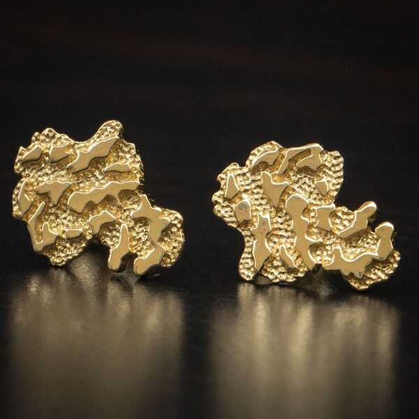 golden geometric fashionable earrings for men and women hip-hop…