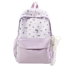 2025新款可爱轻便书包简约韩版双肩包儿童卡通印花大容量双肩包女