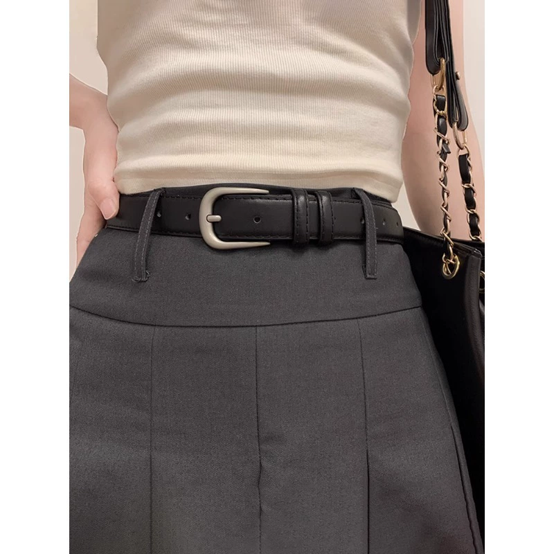 Black belt, universal jeans, Korean style, high-quality style