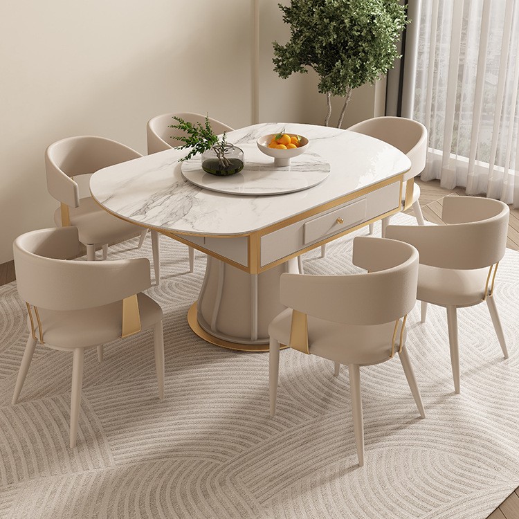 Mesa de mahjong completamente automática, mesa de comedor, una pieza, máquina de mahjong de losa de roca multifuncional de doble propósito, simple y ligera moderna, silenciosa King