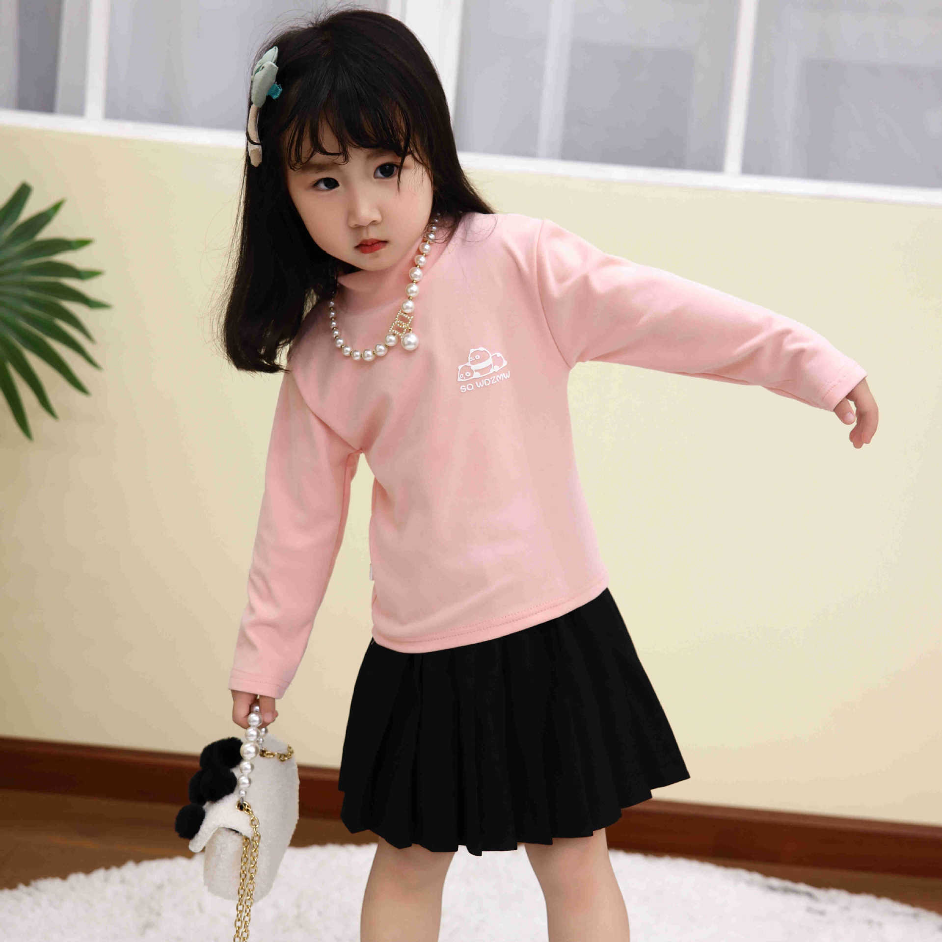 Los niños de media cuello alto de terciopelo camisa de fondo superior de invierno niños y niñas desgaste interior caliente primavera y otoño ropa media y grande ropa interior para niños image 5