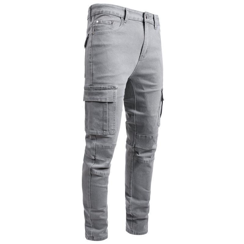 外贸代发款跨境 Men's Jeans 男士修身弹力牛仔裤军装风紧身牛仔