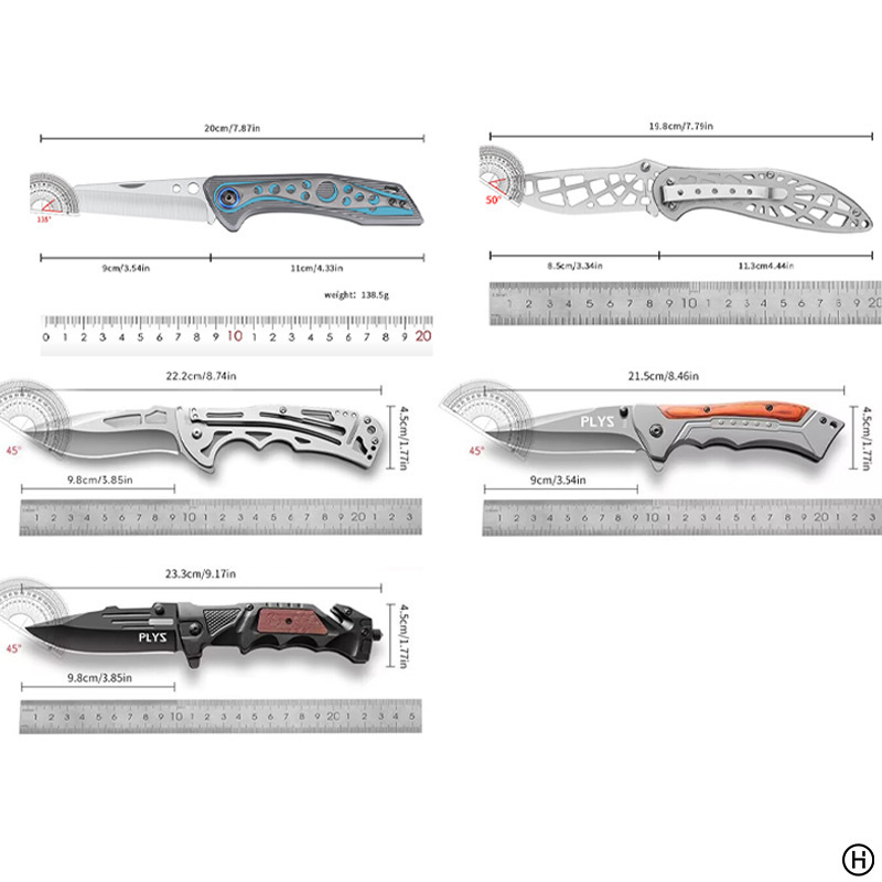 Cuchillo plegable mecánico de mago transfronterizo Amazon cuchillo de frutas al aire libre plegable cuchillo de supervivencia portátil defensa