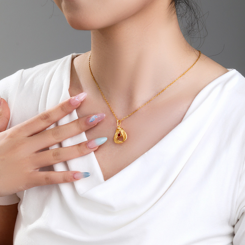golden geometric necklace