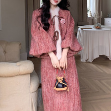 【甜心教主羽绒套装】女装洋气时尚休闲原创小众老钱风两件套裙子