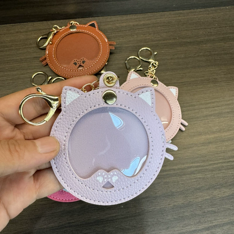 П pendant драгоценная мышка-котик, PVC и кожа с металлической пряжкой, диаметр 58/75 мм
