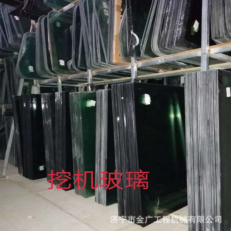 挖掘机玻璃CAT320 322 323挖掘驾驶室钢化玻璃 前挡框 护网